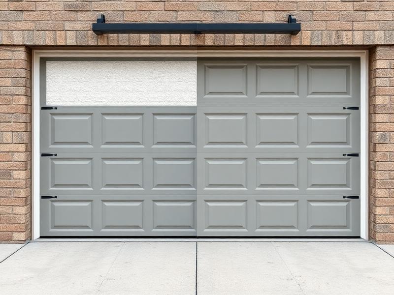 Side-by-side comparison of premium insulated and standard garage doors