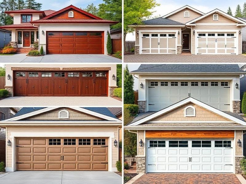 Beautiful farmhouse barn-style garage doors matching craftsman home exterior