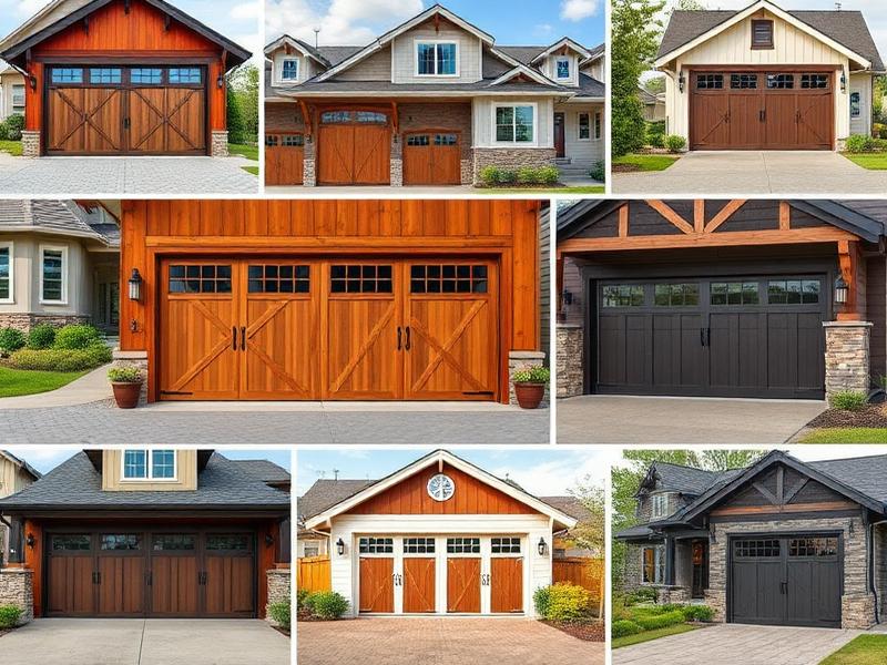 Gallery of beautiful farmhouse barn-style garage doors on craftsman homes